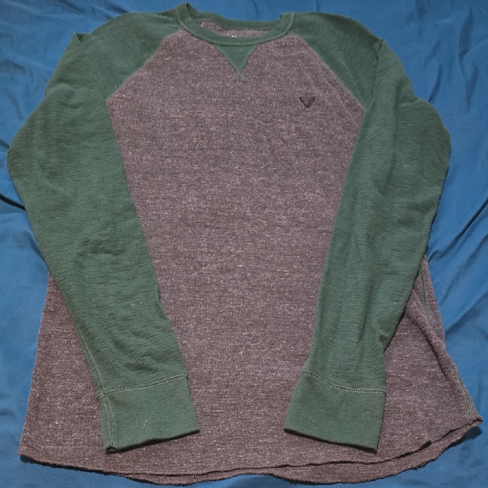 American Eagle Outfitters Heritage Thermal in Green and Gray